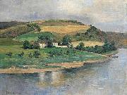 unknow artist A Bend of a River France oil painting artist